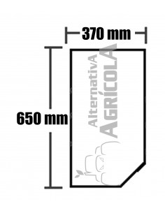 CRISTAL DELANTERO INFERIOR DERECHO - PLANO - TINTADO NEW HOLLAND