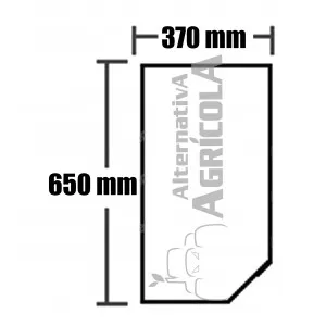 CRISTAL DELANTERO INFERIOR DERECHO - PLANO - TINTADO NEW HOLLAND