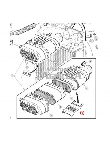 Asa mango carcasa filtro aire John Deere (comprobar modelos)