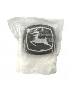Emblema frontal original John Deere Negro/Blanco