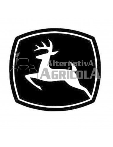 Emblema frontal original John Deere Negro/Blanco