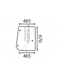 CRISTAL ANGULAR DERECHO - ABOMBADO - TINTADO