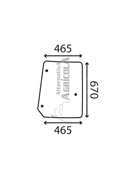 CRISTAL ANGULAR DERECHO - ABOMBADO - TINTADO