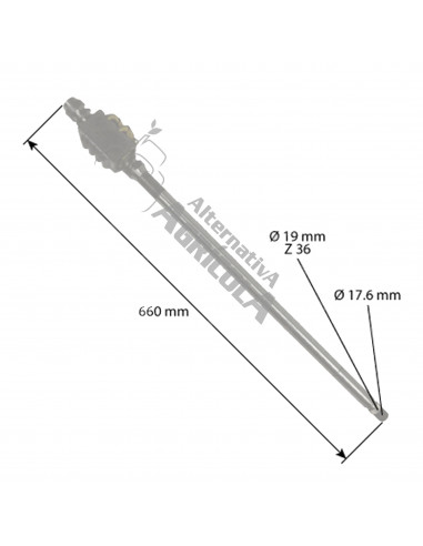 EJE DE DIRECCIÓN Ø 21 mm - L650 mm