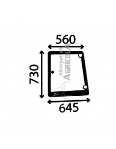 Cristal Lado Izquierdo para Tractores CNH, New Holland, Fiat, Ford y Case 5182189