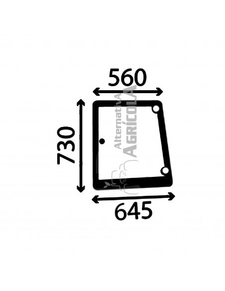 Cristal Lado Izquierdo para Tractores CNH, New Holland, Fiat, Ford y Case 5182189