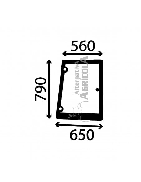 Cristal Lateral Derecho Convexo Tractores New Holland