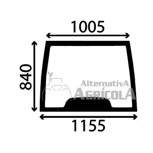 Cristal Parabrisas Delantero Convexo New Holland TS80, TS90, TS100, TS110 y TS115