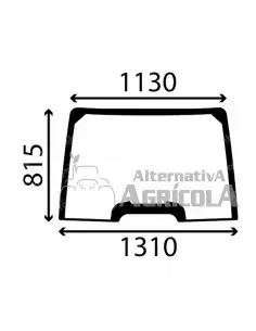 Cristal Parabrisas Delantero Convexo Abombado para Tractores New Holland TSA