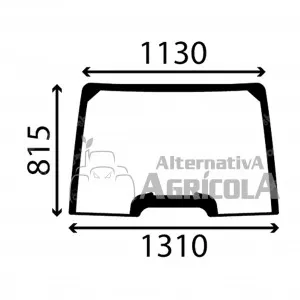 Cristal Parabrisas Delantero Convexo Abombado para Tractores New Holland TSA