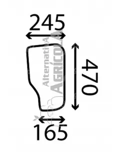 Cristal Delantero Lado Izquierdo Tractores Ford Con Cabina Worldwide Q