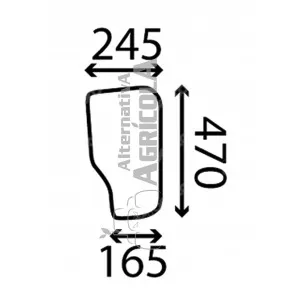 Cristal Delantero Lado Izquierdo Tractores Ford Con Cabina Worldwide Q