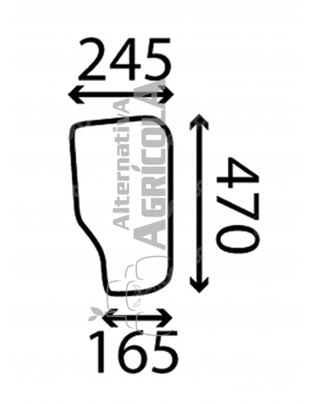 Cristal Delantero Lado Izquierdo Tractores Ford Con Cabina Worldwide Q