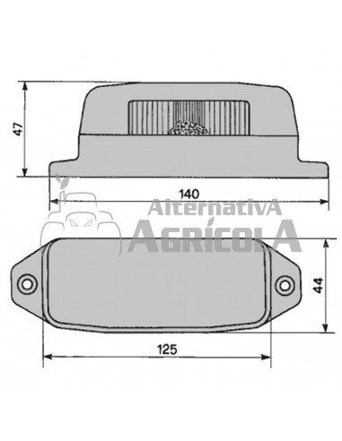 LUZ DE MATRÍCULA 125 x 44 x 47 mm