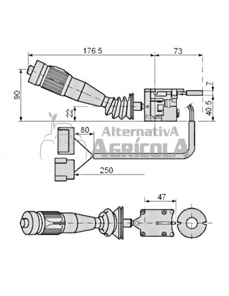 Conmutador de luces e intermitencia 6 Funciones Massey Ferguson 3809592M92
