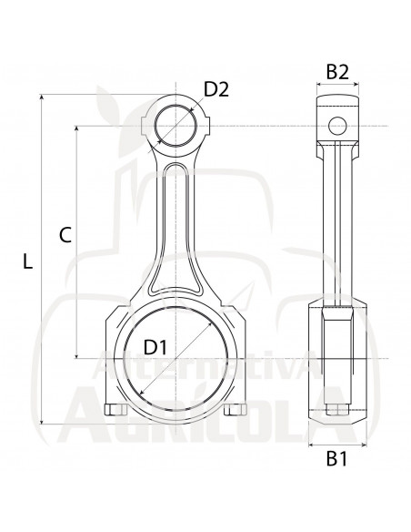 BIELA Ø 67 x 38 mm - CARRERA 219,75 mm
