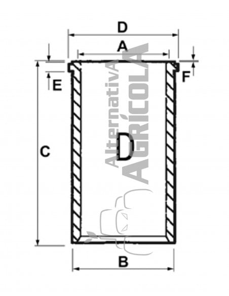 CAMISA DE CILINDRO TERMINADA Ø 100 X 104.23 MM - L 227.45 MM