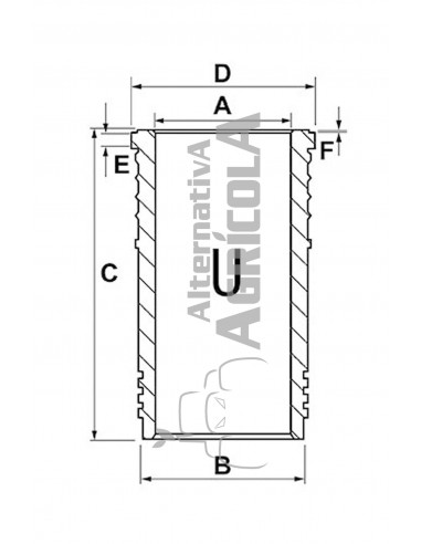 CAMISA DE CILINDRO TERMINADA Ø 108 X 123 MM - L 218 MM