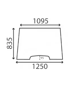 Parabrisas Delantero Tractores Massey Ferguson Serie 300