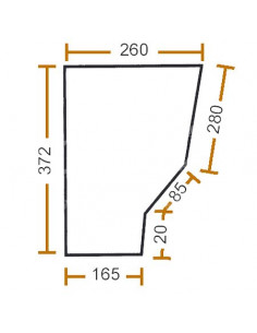 Cristal Delantero Inferior Izquierdo Tractores Massey Ferguson 4435, 4445 y 4455