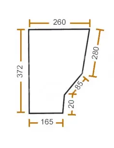 Cristal Delantero Inferior Izquierdo Tractores Massey Ferguson 4435, 4445 y 4455