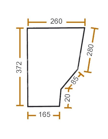Cristal Delantero Inferior Izquierdo Tractores Massey Ferguson 4435, 4445 y 4455