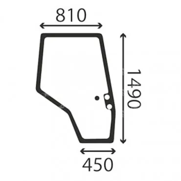Cristal Puerta Derecha Tractores Massey Ferguson Series 6100, 6200, 6400, 7400, 8100 y 8200