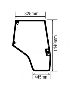 Cristal Puerta Derecha Convexo Tractores Massey Ferguson 5410, 5420, 5425, 5430, 5435, 5440, 5445, 5450 y 5455