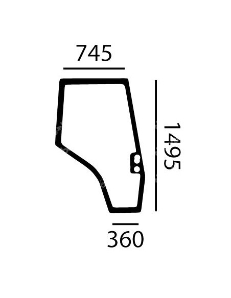 Cristal Puerta Derecha Tractores Massey Ferguson Series 4200 y 4300