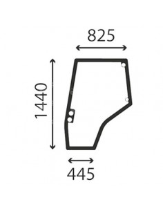 Cristal Puerta Izquierda Convexo 