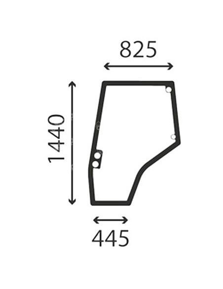 Cristal Puerta Izquierda Convexo 