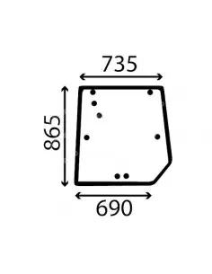 Cristal Trasero Plano