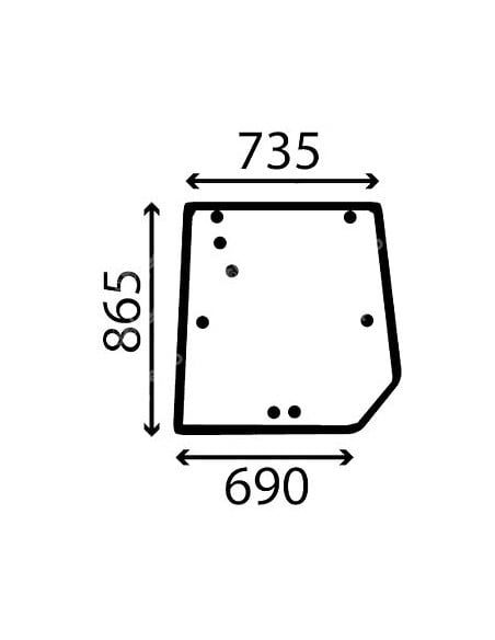 Cristal Trasero Plano