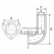 Codo de escape Tractores Massey Ferguson Ø 54 mm 1874771M2