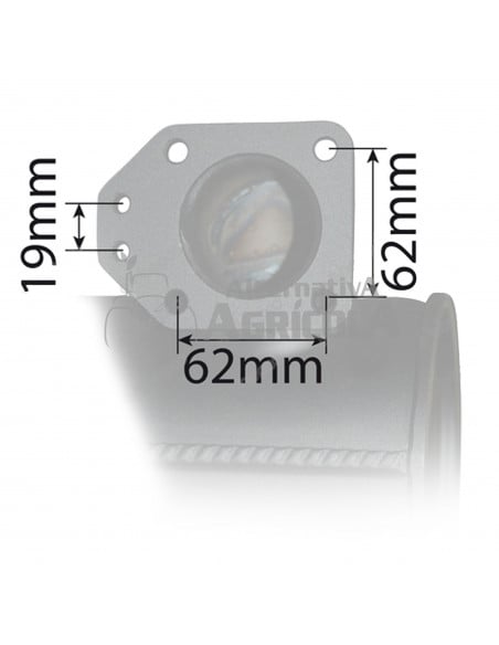 Silencioso de escape Tractores Massey Ferguson  Ø 70 mm - L 400 mm 1694963M5