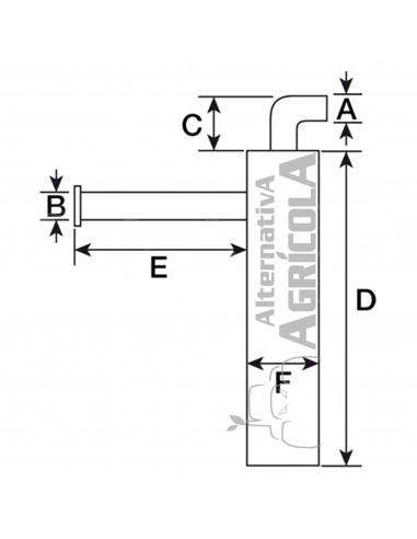 Silencioso Massey Ferguson Ø 40 mm - L 577 mm 969353M1