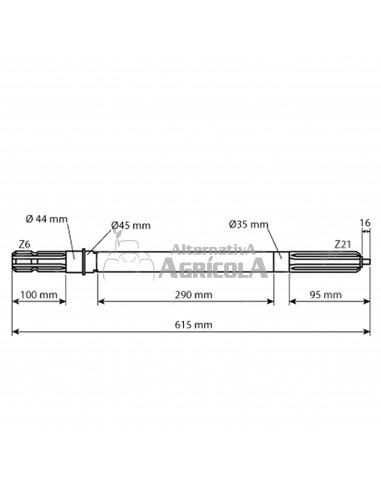 Eje toma de fuerza tractor Massey Ferguson algunos modelos  antiguos
