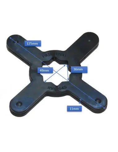 Estrella peladora almendra universal Simple Blanda 170mm cuadrado 40mm