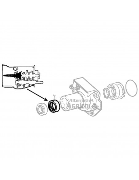 Rodamiento de agujas del eje de entrada TDF 42,10 x 49,50 x 15,90 mm