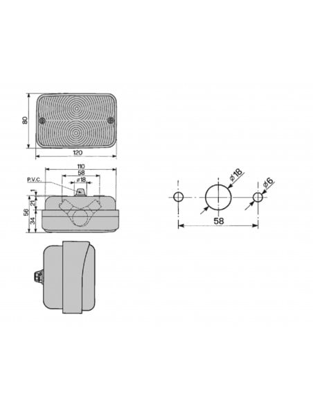 PILOTO DE COMBINACIÓN DELANTERO 120 x 80 mm