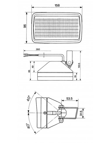 FARO DE TRABAJO LADO IZQUIERDO H3