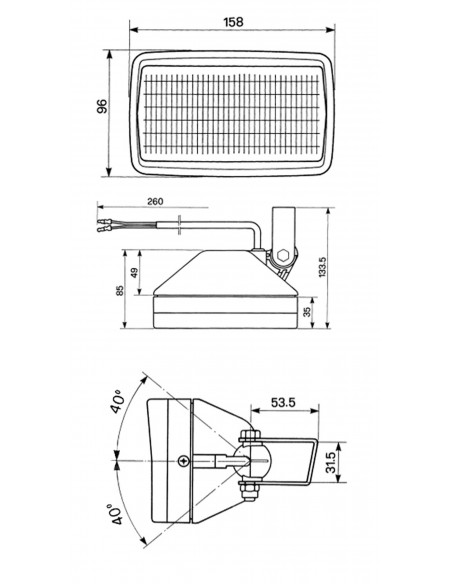 FARO DE TRABAJO LADO IZQUIERDO H3