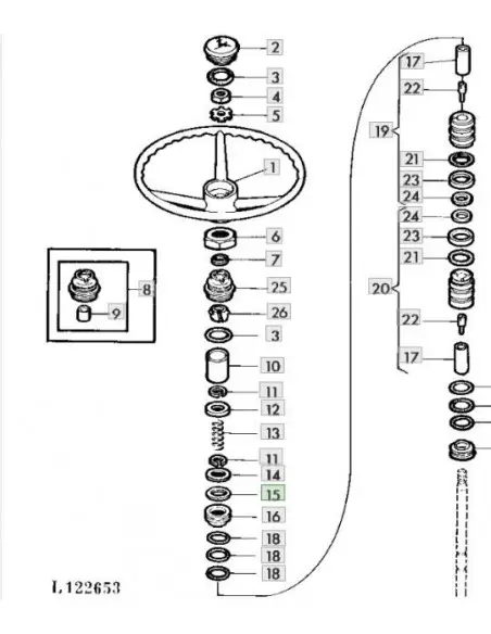 Lámina suplemento columna dirección 0.010"
