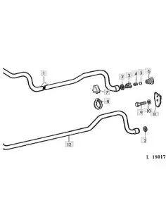 Chapa retenedora tubos hidráulicos