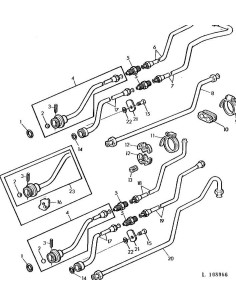Chapa retenedora tubos hidráulicos