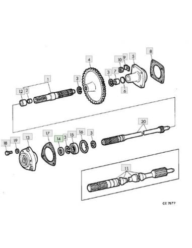 Retén eje toma de fuerza