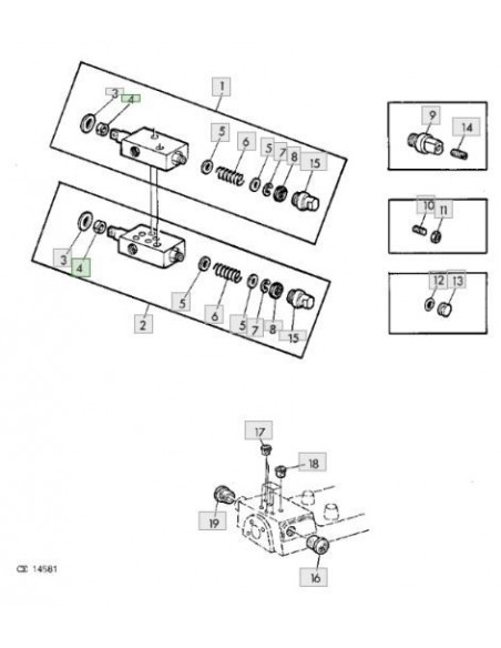 Goma retén válvula distribuidor