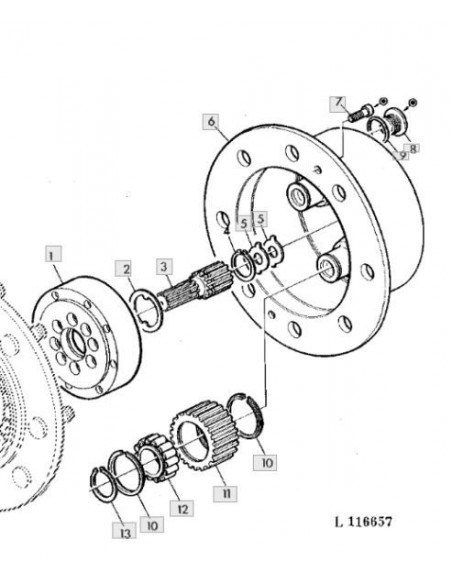 Arandela cubo reductor delantero
