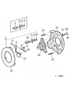 Horquilla porta patilla embrague
