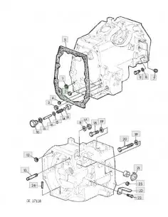 Goma cierre carcasa caja de cambios